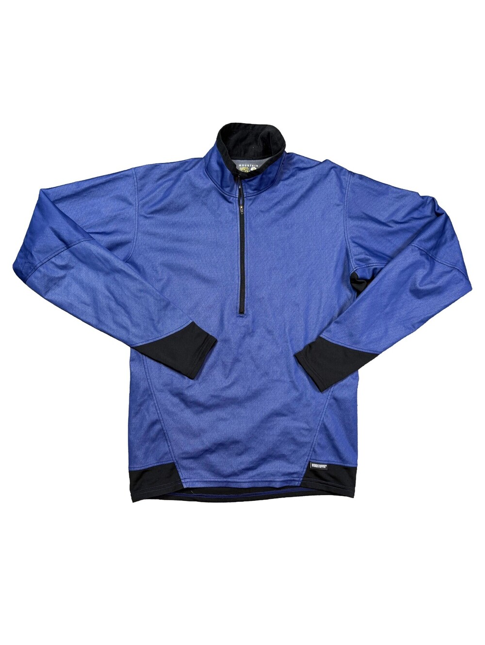Mountain Hardwear Windstopper Jacket Men M Blue Black 1/4 Zip Made USA